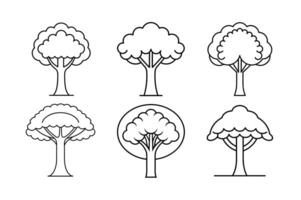 Tree Icon on White Background Minimalist Nature Symbol vector