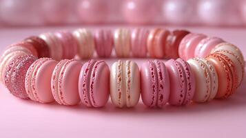 A bracelet with many macarons on it photo