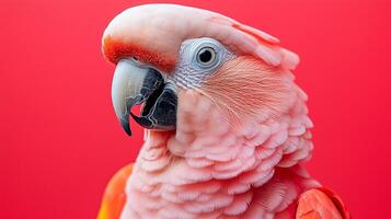 A bright red background photo