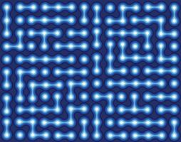 Glowing Blue Maze Pattern. Futuristic Neon Circuit Design with Fluid Electric Flow vector