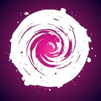 Abstract White Paint Swirl on Dark Pink Background Creating a Dynamic Energy Explosion Effect vector