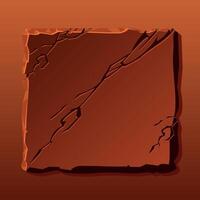 Brown Cracked Stone Texture with Rough and Rugged Surface vector