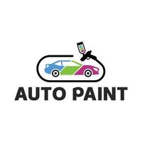Auto paint logo design vector