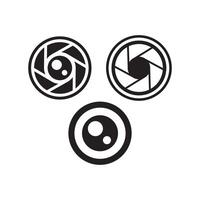 Camera lens icon set, illustration vector