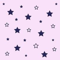 Starry sky on a pink background. Star background. Magic space sky, abstract ornament. vector