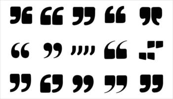 Minimalist Quotation Marks Set. vector
