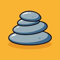 A stack of stones on a yellow background vector