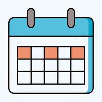 A Simple Blue and White Calendar Icon for Scheduling and Planning Events Appointments Meetings and Deadlines vector