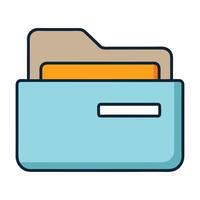 Digital File Folder Icon Illustration Graphic Design Element for Computer Interface vector
