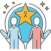 Teamwork Collaboration Achieving Success Together Reaching Goals Shared Vision Partnership Unity vector