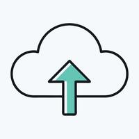 Cloud Uploading Data Transfer Icon Graphic Design Illustration vector