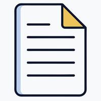 Simple Document Icon Illustration Graphic Design Image for Website and Application User Interface vector