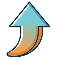 Upward Trending Arrow Icon Design Graphic Image Illustration vector
