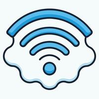Cloud Computing Wireless Network Technology Signal Icon Illustration vector