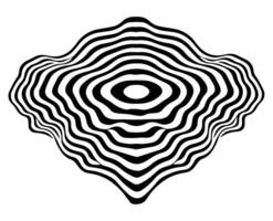 Liquid circle abstract geometric shape illustration. optical illusion art. vector