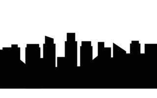 Building silhouette in city or capital with black color for illustration and element vector