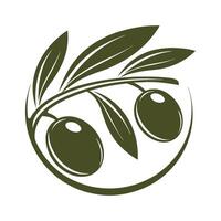 Clean and Simple Olive Branch Symbol for Design vector
