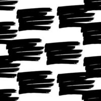 Seamless pattern with dark drawn smear on white background. Abstract grunge texture. illustration vector