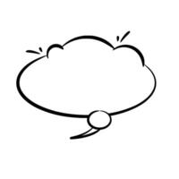 Versatile Line Art Speech Bubble for Print vector
