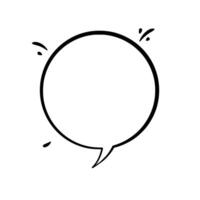 Elegant Line Art Dialogue Bubble vector