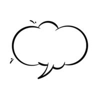 Elegant Line Art Chat Bubble for Web vector