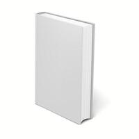 Realistic 3D mockup of a blank book showing different angles and views, perfect for displaying book designs. vector