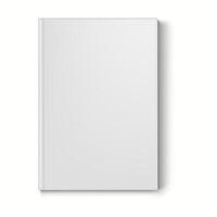 Single perspective of a 3D realistic mockup of a blank book with a smooth, minimalist cover design. vector