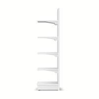 Realistic 3D mockup of a supermarket shelf showcasing a single shelf view for product placement. vector