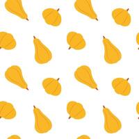 Simple pumpkin seamless pattern with pumpkin gourd. Fall and autumn season seamless pattern. Perfect for textile, fabric, background, packaging, wrapping paper and so on vector