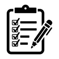 Simple Checklist with Pen on Clipboard vector