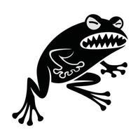 Angry Frog Silhouette Design for Graphic Use vector
