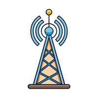 Communication Tower Wireless Signal Transmission Antenna Broadcast Technology vector