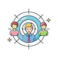 Ideal Candidate Selection Target Marketing Strategy for Business vector