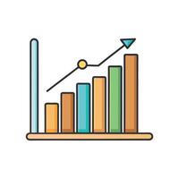 Positive Growth Trend Illustrated in Bar Graph Showing Upward Trajectory and Increasing Values vector