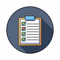 Checklist on Clipboard Illustration Icon Graphic Design Element vector
