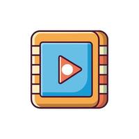 Retro Player Button Digital Media Interface Element Design vector