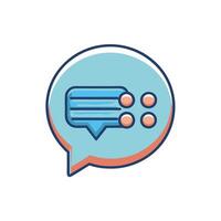 Communication Message Bubble with Multiple Notification Dots Showing Online Chat or Text Message vector