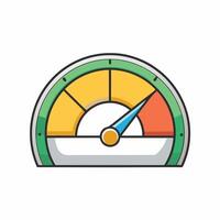 Colorful Speedometer Gauge Showing Performance Metrics and Data Visualization vector