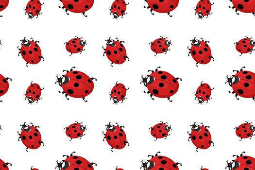 primavera sin costura mariquita antecedentes en aislado antecedentes. vector
