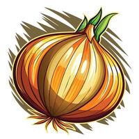An onion on a white background vector