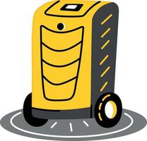 A flat style illustration of robotic device vector