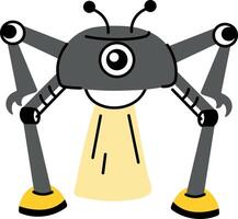 A flat style illustration of robot technology vector