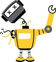A flat style illustration of robot error vector