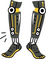 Robotics legs illustration in flat style vector