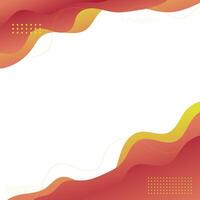 Abstract wavy colored fluid square background vector