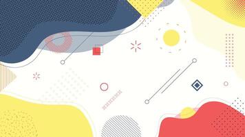 Creative abstract background featuring geometric shapes, dotted patterns, and vibrant colors. Ideal for modern digital design, websites, banners, and artistic layouts with a minimalist aesthetic. vector