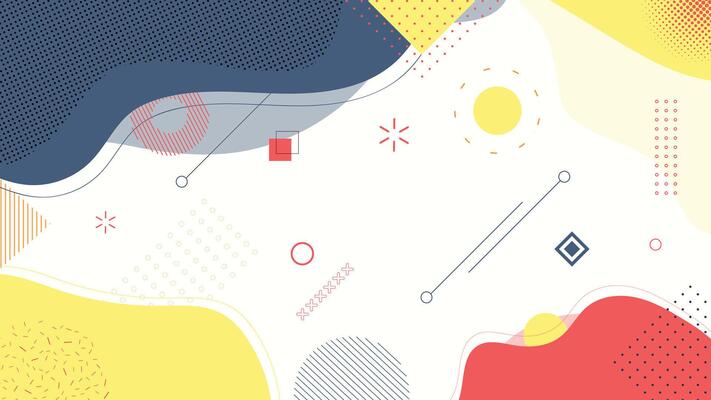 Creative abstract background featuring geometric shapes, dotted patterns, and vibrant colors. Ideal for modern digital design, websites, banners, and artistic layouts with a minimalist aesthetic.