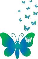Elegant and minimalistic butterfly design with delicate details and soft gradients, perfect for nature inspired themes. illustration vector