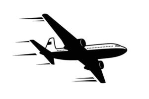 Plane flight in sky icon vector