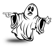 halloween ghost pointer icon vector